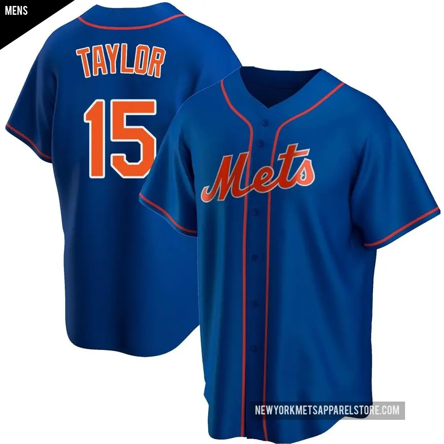 Men's New York Mets ＃15 Tyrone Taylor Replica Royal Alternate Jersey