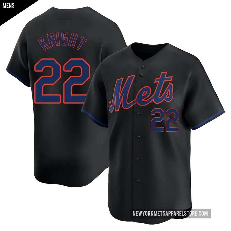 Men's New York Mets ＃22 Ray Knight Limited Black Alternate Jersey