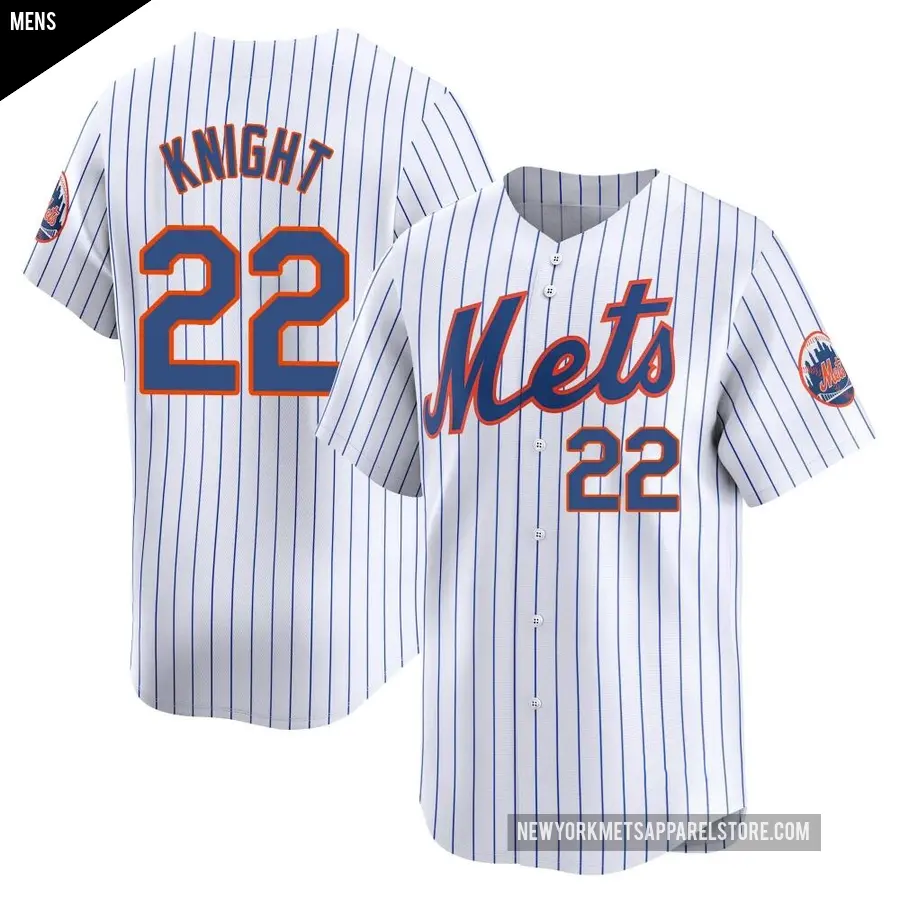 Men's New York Mets ＃22 Ray Knight Limited White Home Jersey