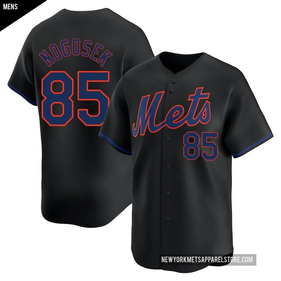 Men's New York Mets ＃85 Stephen Nogosek Limited Black Alternate Jersey