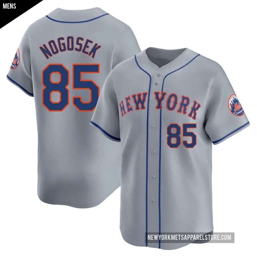 Men's New York Mets ＃85 Stephen Nogosek Limited Gray Away Jersey