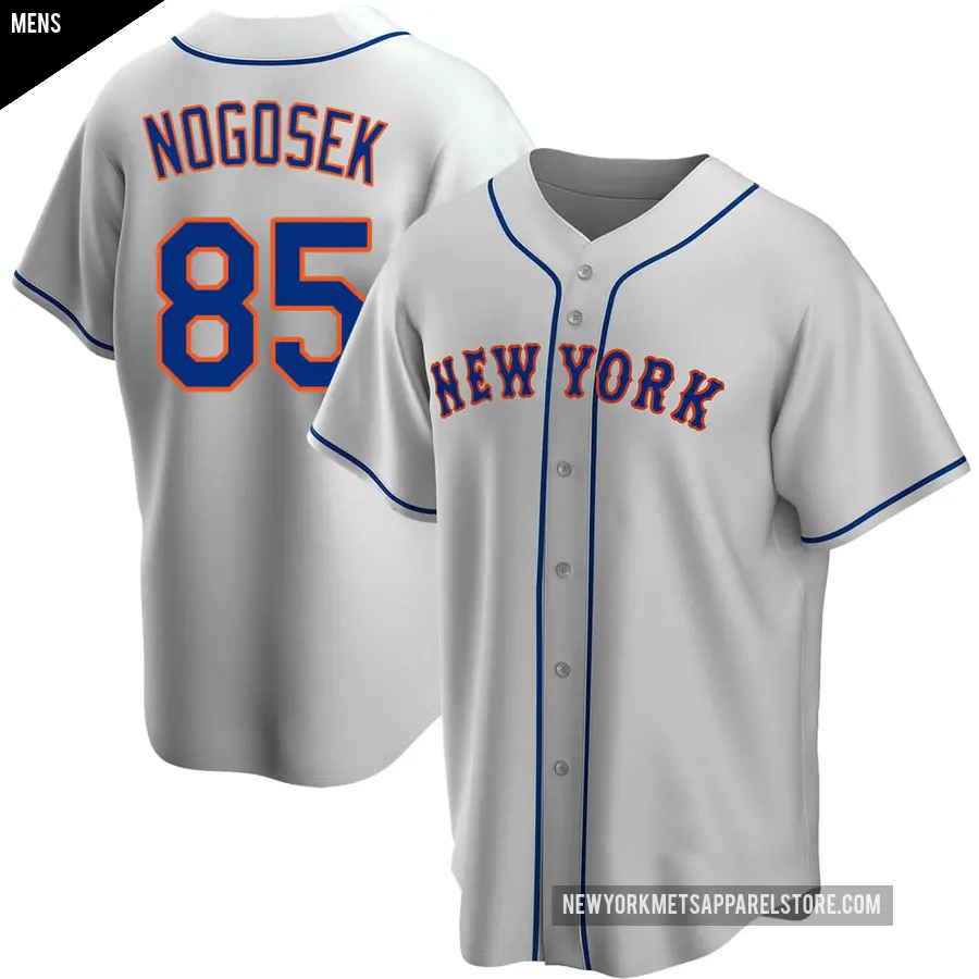 Men's New York Mets ＃85 Stephen Nogosek Replica Gray Road Jersey