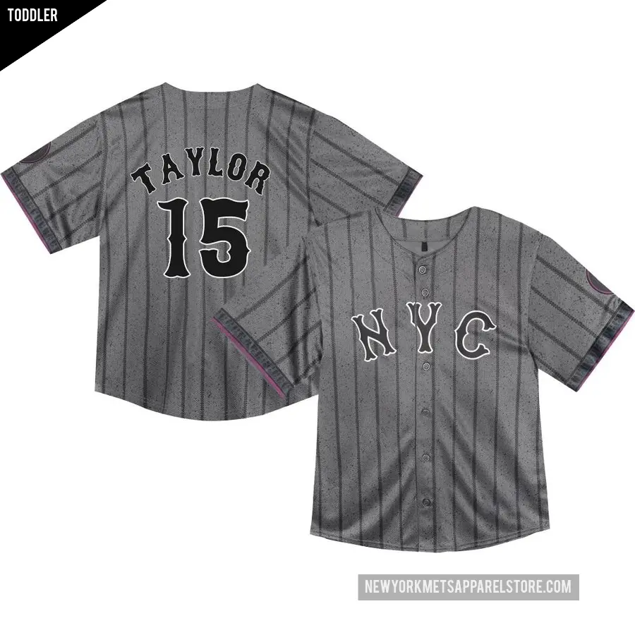 Toddler New York Mets ＃15 Tyrone Taylor Limited Graphite 2024 City Connect Jersey