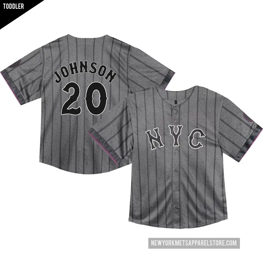 Toddler New York Mets ＃20 Howard Johnson Limited Graphite 2024 City Connect Jersey