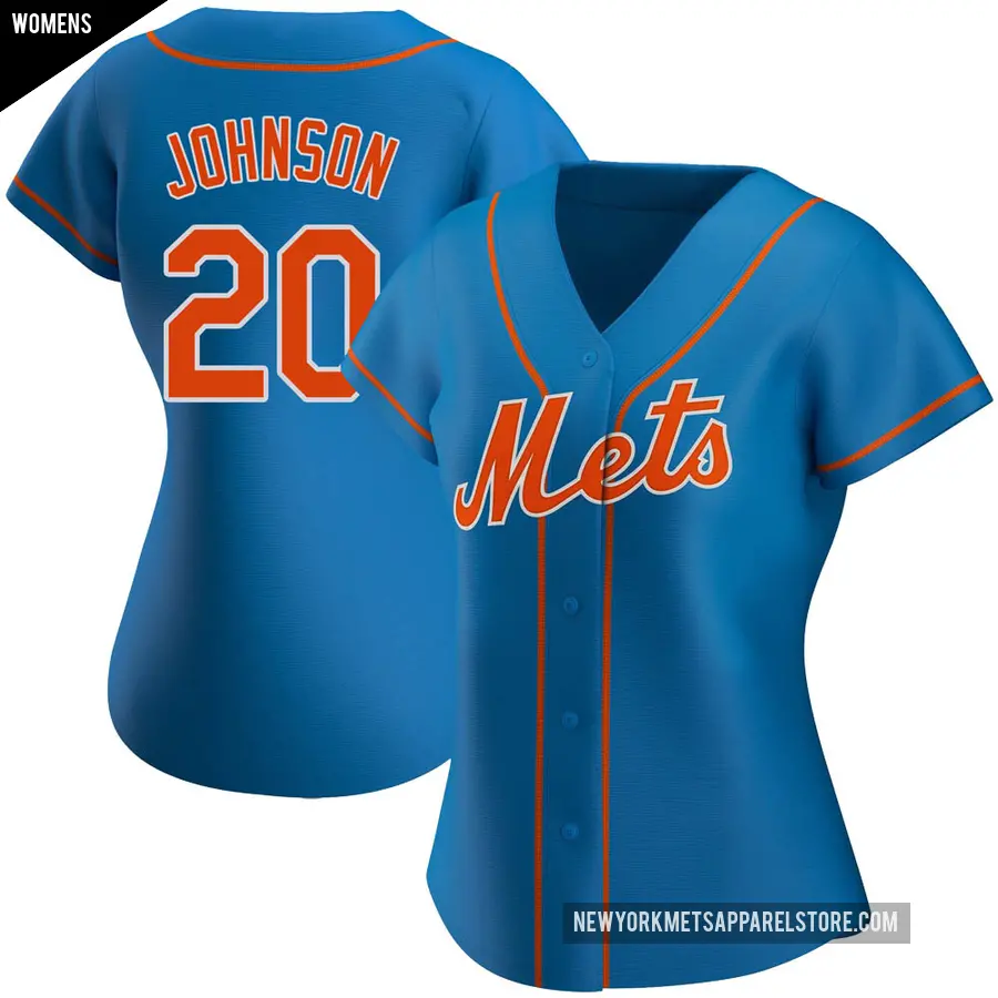 Women's New York Mets ＃20 Howard Johnson Replica Royal Alternate Jersey