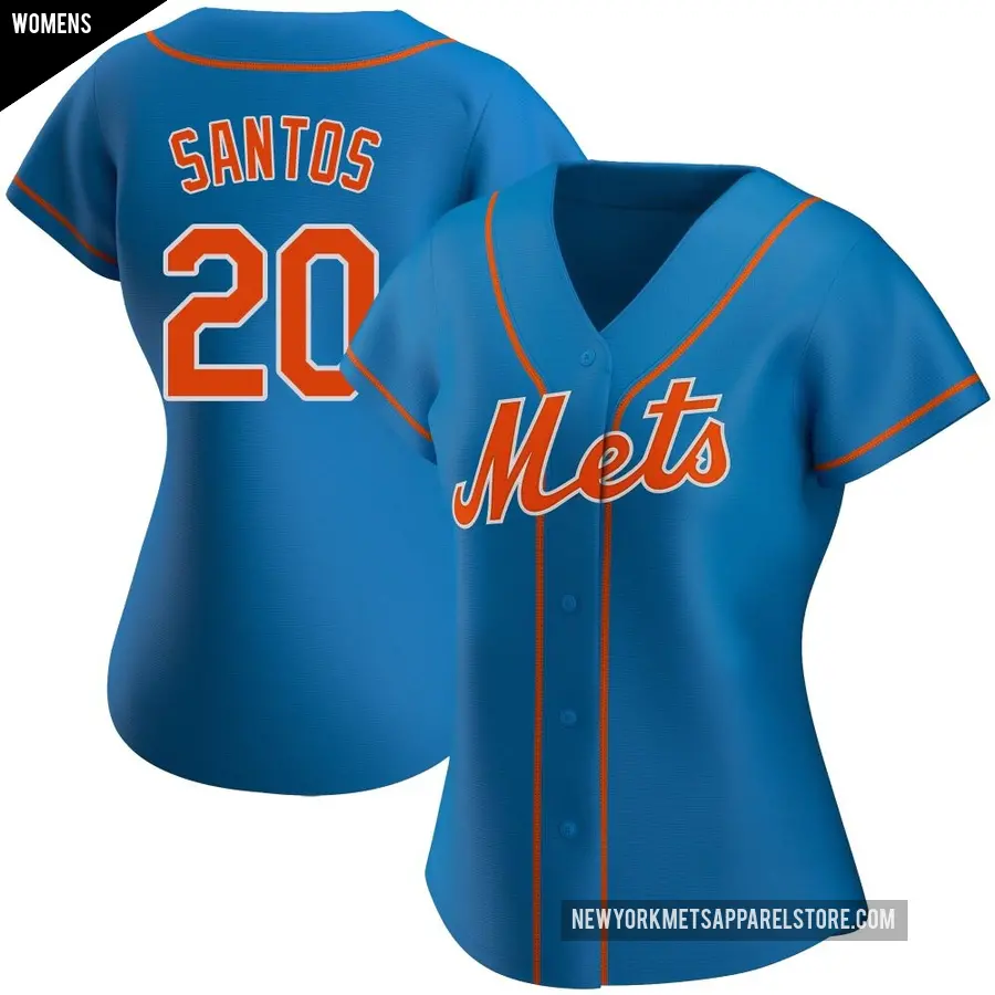 Women's New York Mets ＃20 Luis De Los Santos Authentic Royal Alternate Jersey