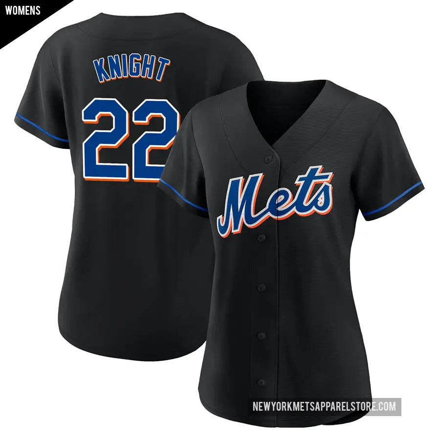 Women's New York Mets ＃22 Ray Knight Authentic Black 2022 Alternate Jersey