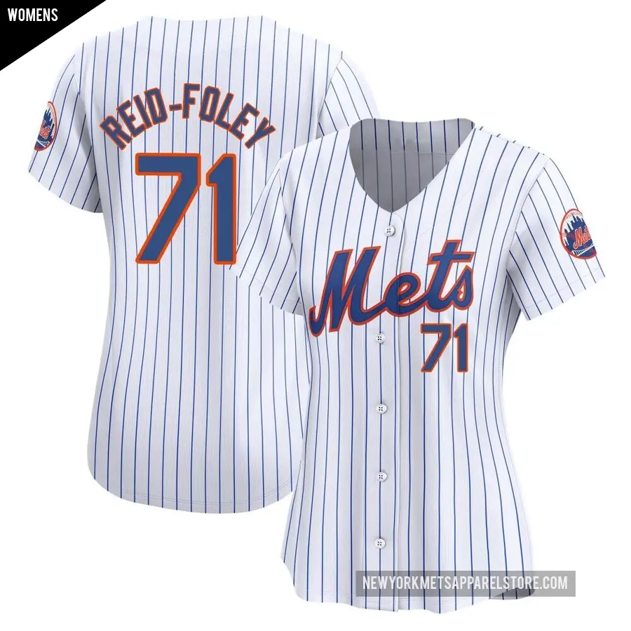 Women's New York Mets ＃71 Sean Reid-Foley Limited White Home Jersey