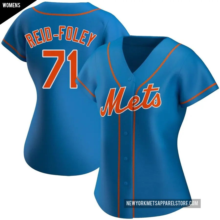 Women's New York Mets ＃71 Sean Reid-Foley Replica Royal Alternate Jersey