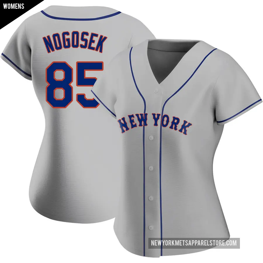 Women's New York Mets ＃85 Stephen Nogosek Authentic Gray Road Jersey