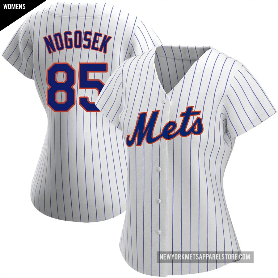 Women's New York Mets ＃85 Stephen Nogosek Authentic White Home Jersey