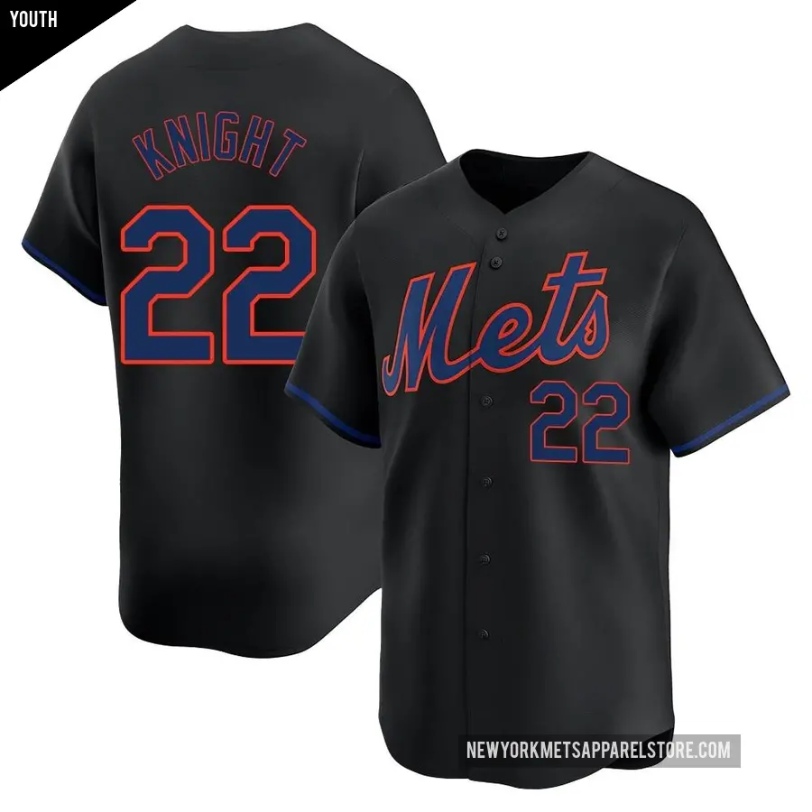 Youth New York Mets ＃22 Ray Knight Limited Black Alternate Jersey