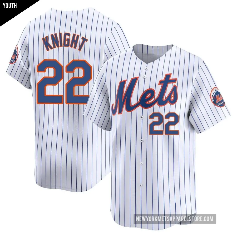 Youth New York Mets ＃22 Ray Knight Limited White Home Jersey