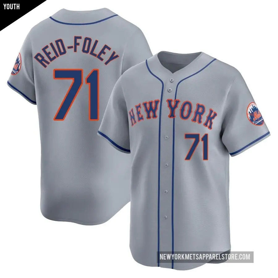 Youth New York Mets ＃71 Sean Reid-Foley Limited Gray Away Jersey