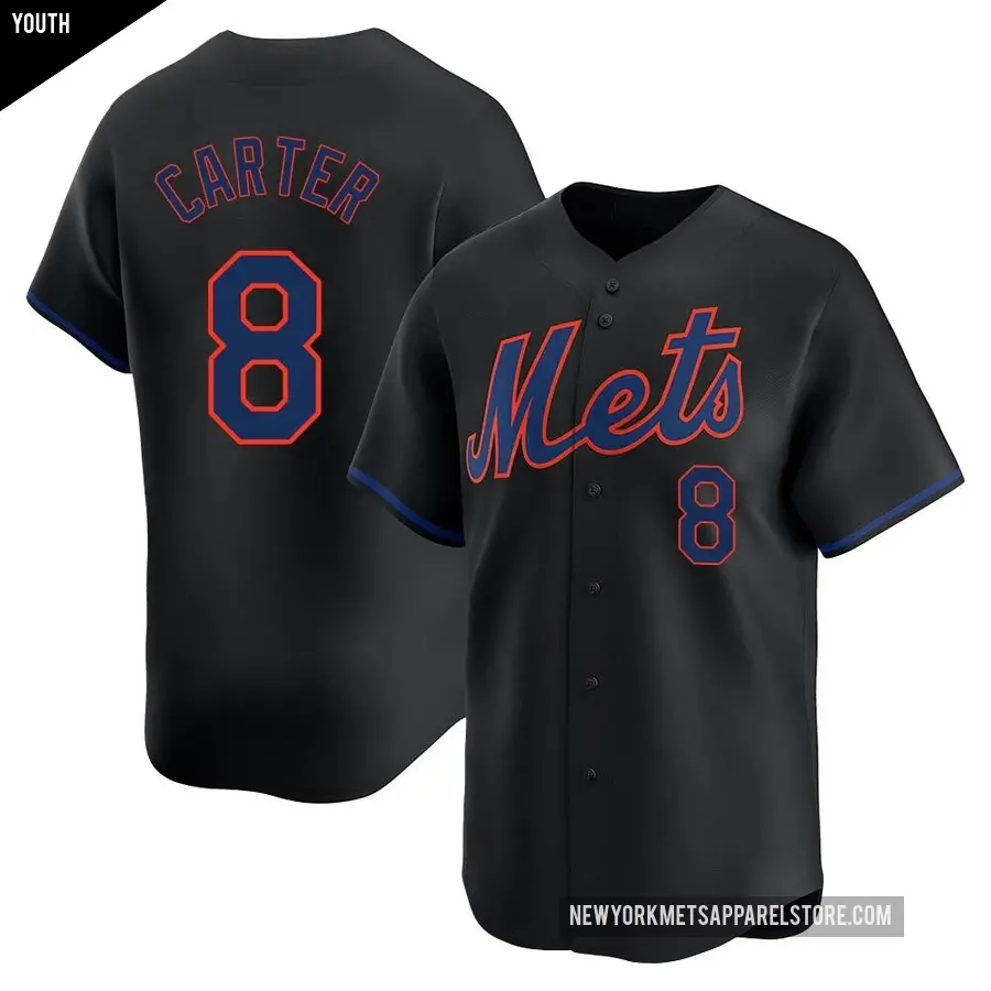 Youth New York Mets ＃8 Gary Carter Limited Black Alternate Jersey